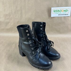 Joe Fresh Women’s Black Lace-Up Ankle Boots (Size US 7)